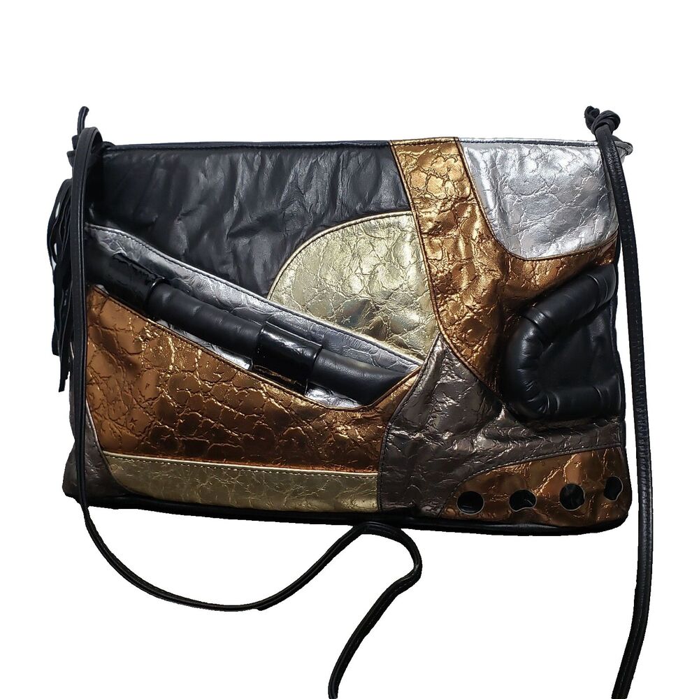 Vtg Designed By Isabel Multicolor Crossbody Shoulder  Bag
